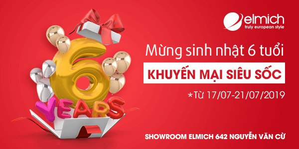 Showroom Elmich Nguyễn Văn Cừ: Mừng sinh nhật vàng khuyến mại lên đến 50%+