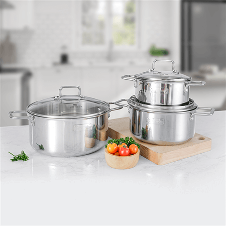 Bộ nồi inox liền khối Elmich Trimax XR EL-8074 size 16,20,22cm