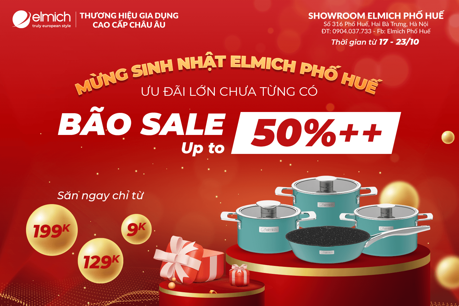 KHUYẾN MẠI BÙNG NỔ MỪNG SINH NHẬT ELMICH PHỐ HUẾ 8 TUỔI