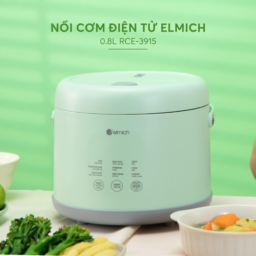 Nồi cơm điện tử Elmich 0.8L RCE-3915 1 10