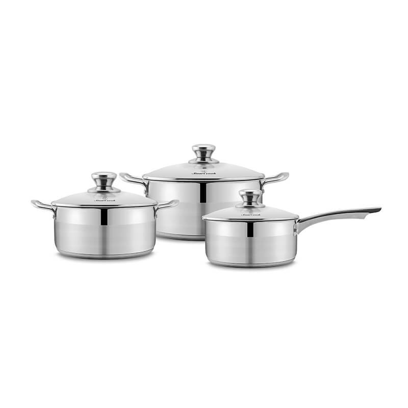 Bộ nồi inox Smartcook SM2102MN size quánh 16,20,24cm