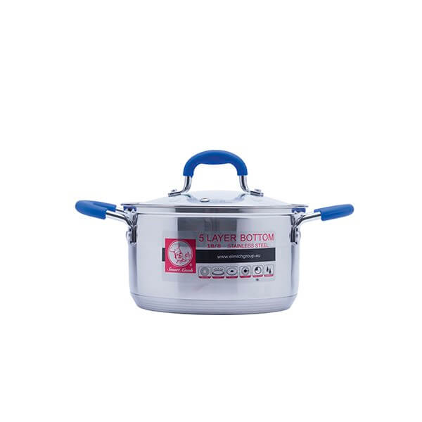Bộ nồi 3 chiếc cỡ 18cm,22cm,26cm và 1 chảo inox Smartcook cỡ 26cm SM1497