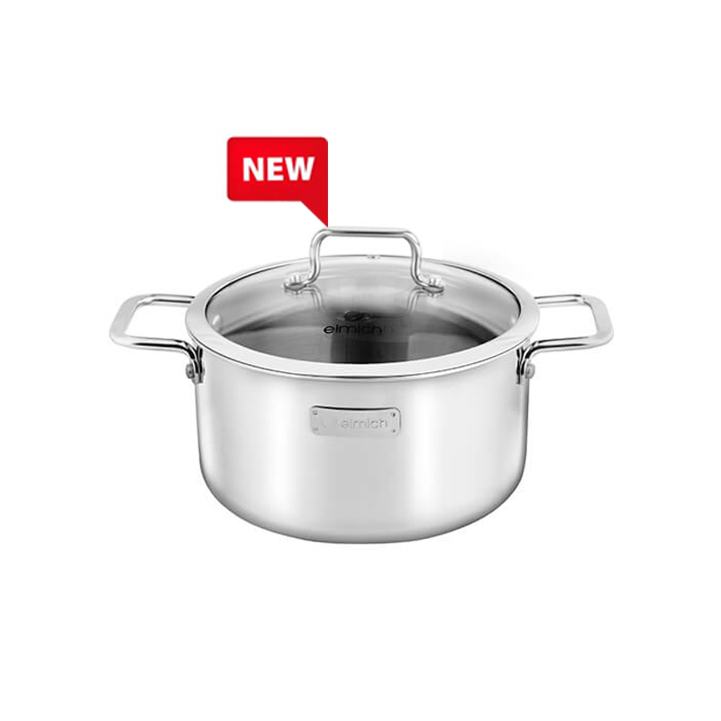 Bộ nồi inox liền khối Elmich Trimax Classic EL2108OL size 18,20cm