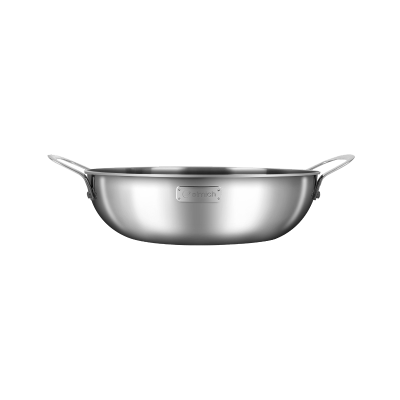 Chảo xào inox cao cấp 3 lớp đáy liền Elmich Trimax EL-3797 size 28cm