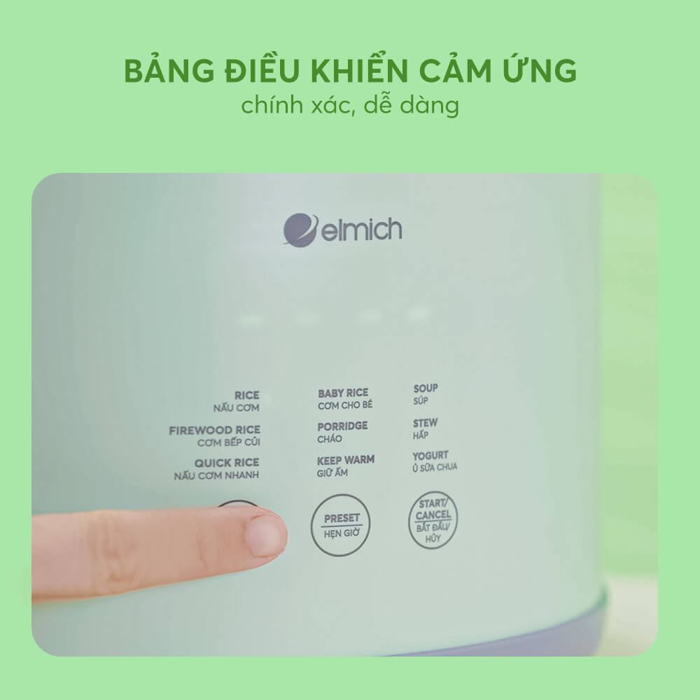 Nồi cơm điện tử Elmich 0.8L RCE-3915 4 5
