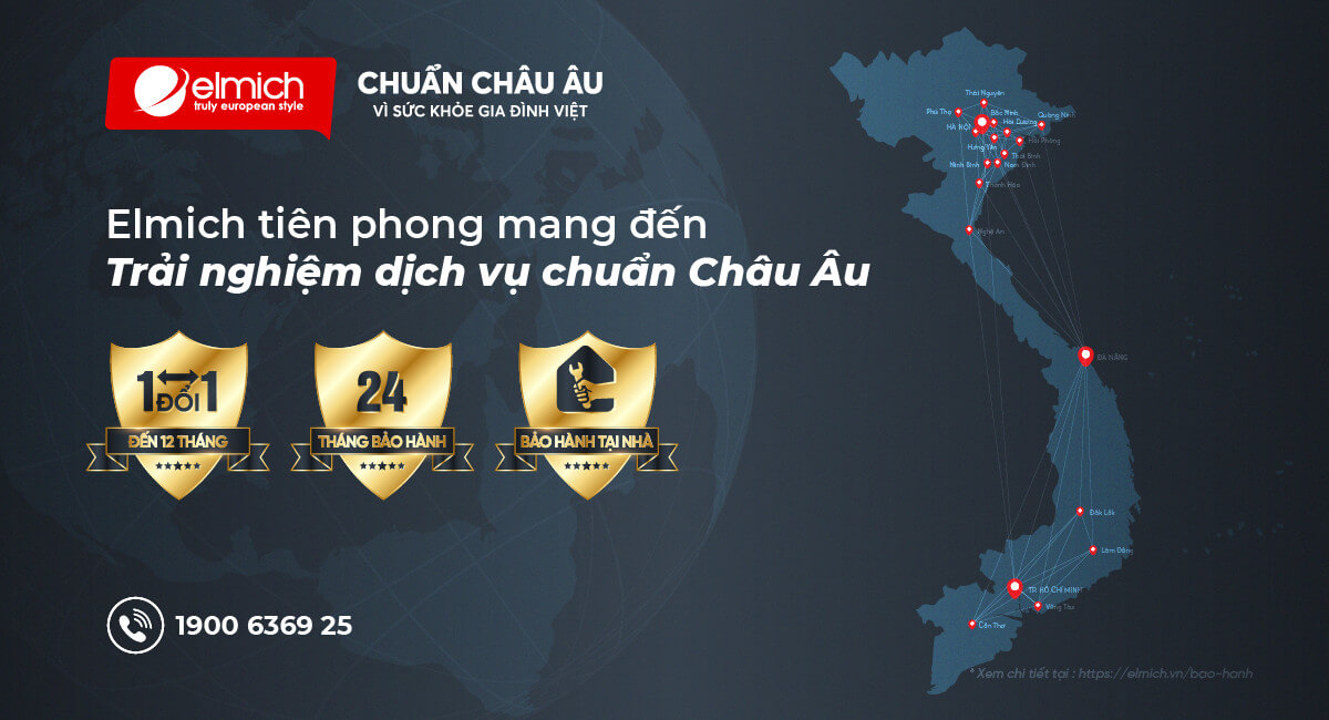 TIÊU CHUẨN CHÂU ÂU, KHÔNG CHỈ LÀ CHẤT LƯỢNG SẢN PHẨM, ELMICH LUÔN TIÊN PHONG MANG TỚI KHÁCH HÀNG DỊCH VỤ TUYỆT VỜI NHẤT