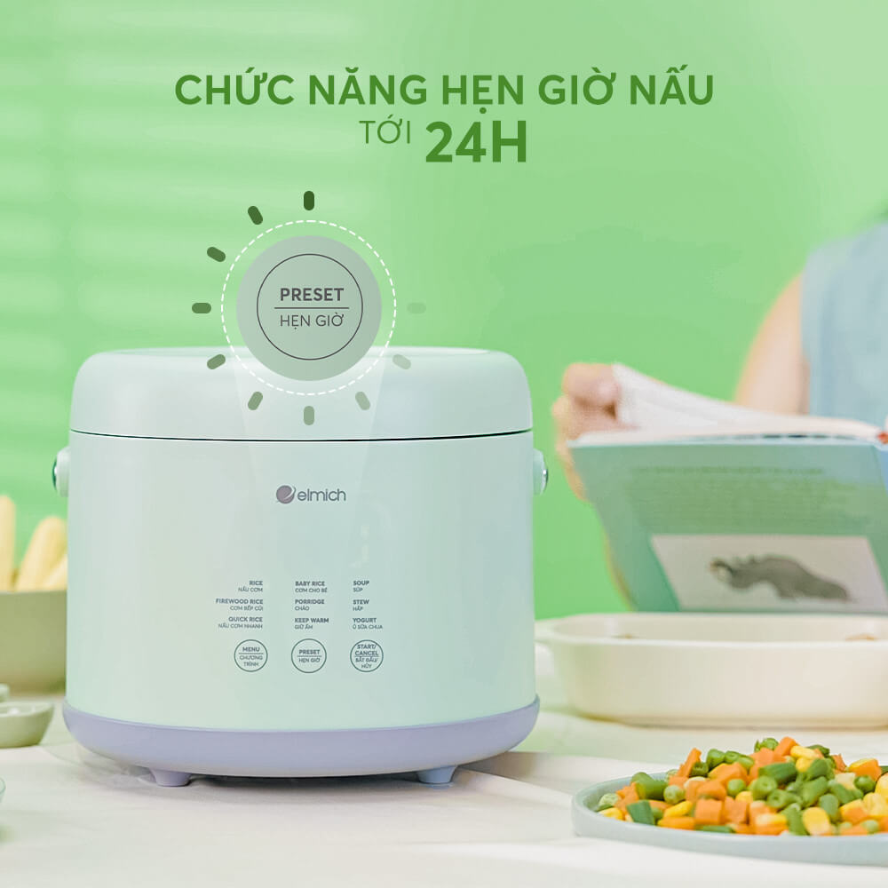 Nồi cơm điện tử Elmich 0.8L RCE-3915 3 6