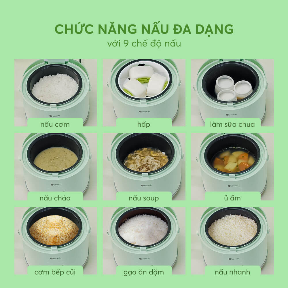 Nồi cơm điện tử Elmich 0.8L RCE-3915 2 7