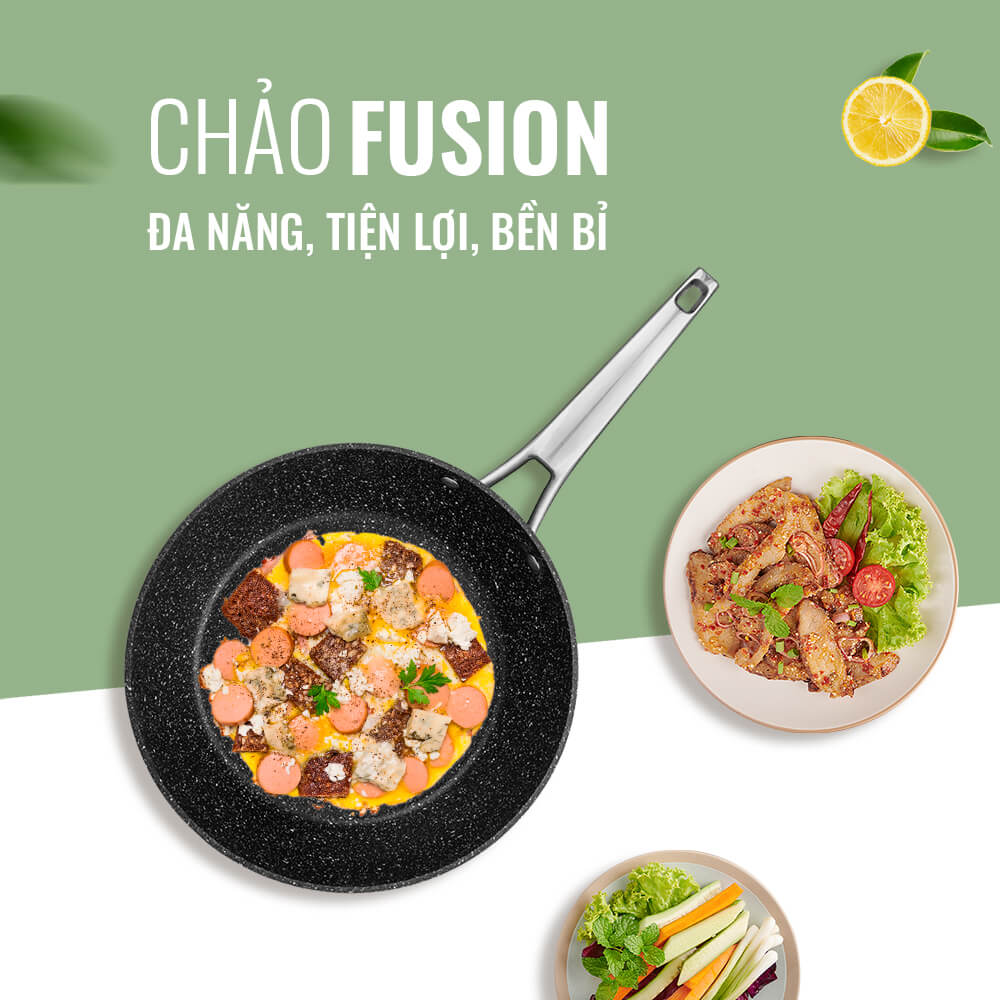 Chảo xào chống dính Elmich fusion EL-3969 size 28cm