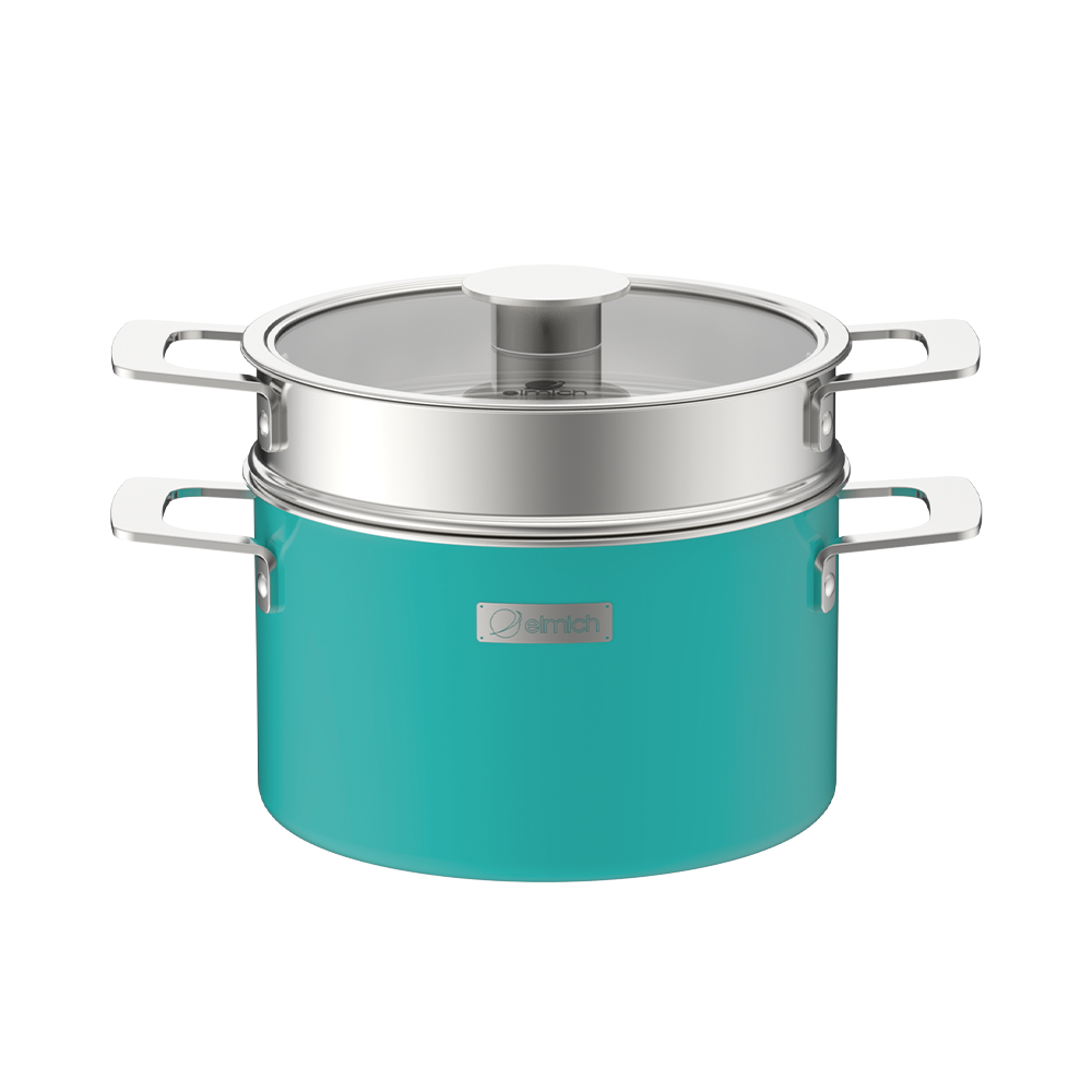 Bộ nồi Inox liền khối Elmich Hera EL-8132 size 16,20,22, xửng hấp 22cm