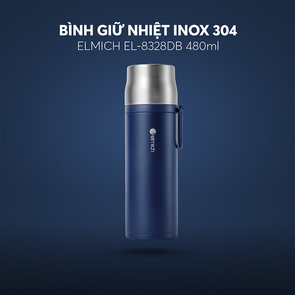 Bình giữ nhiệt inox 304 Elmich EL8328DB dung tích 480ml