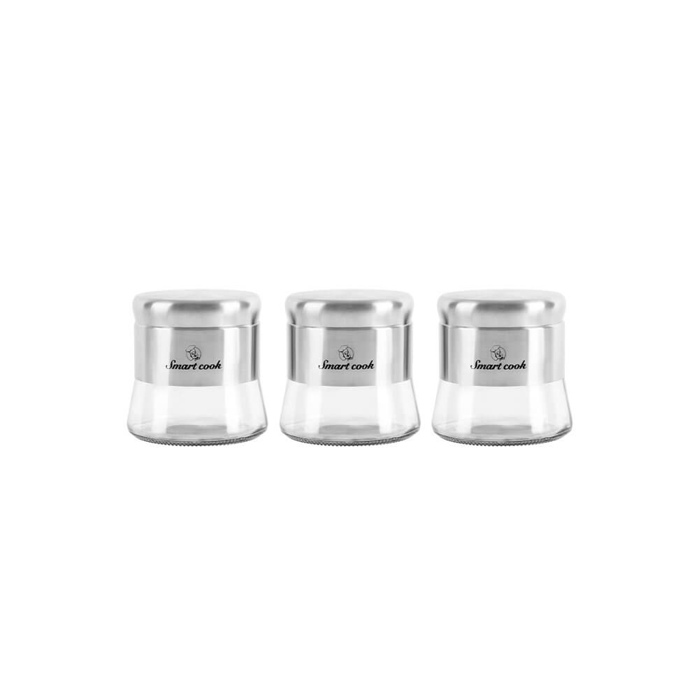 Bộ hộp đựng gia vị thủy tinh 3 món Smartcook SM-8402