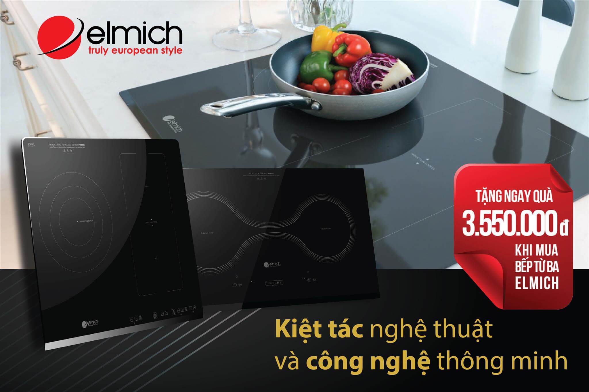 Khuyến mại bếp từ:Tặng bộ nồi cao cấp khi mua bếp từ Elmich