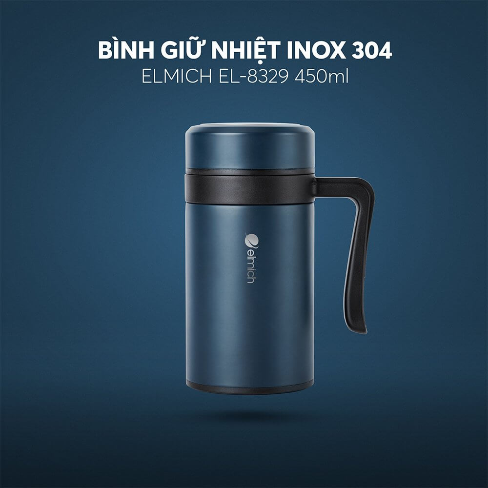 Cốc giữ nhiệt inox 304 Elmich EL8329 dung tích 450ml