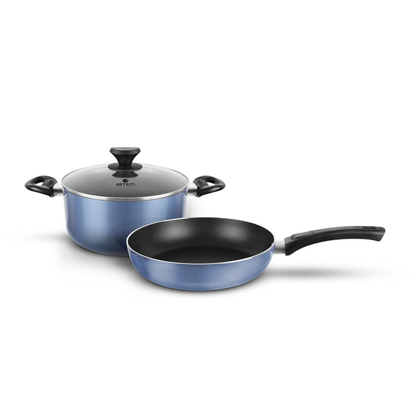 Bộ nồi chảo hợp kim nhôm Elmich EDA-076