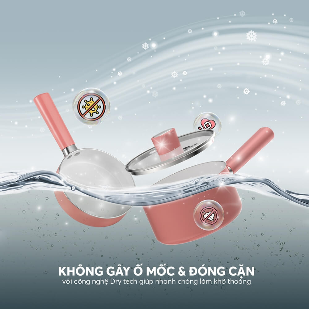 BỘ NỒI CHẢO CHỐNG DÍNH ELMICH BABY EL 1169AP: THẤU HIỂU TÂM TƯ MẸ