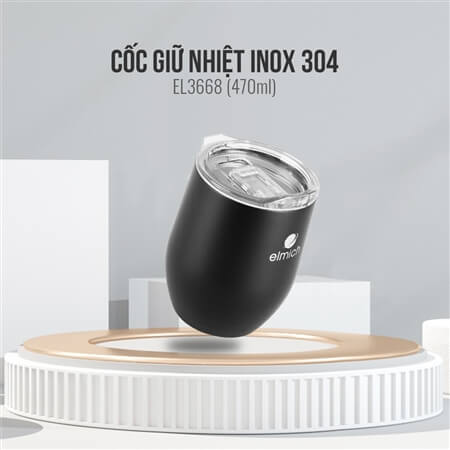 Cốc giữ nhiệt Elmich inox 304 470ml EL3668