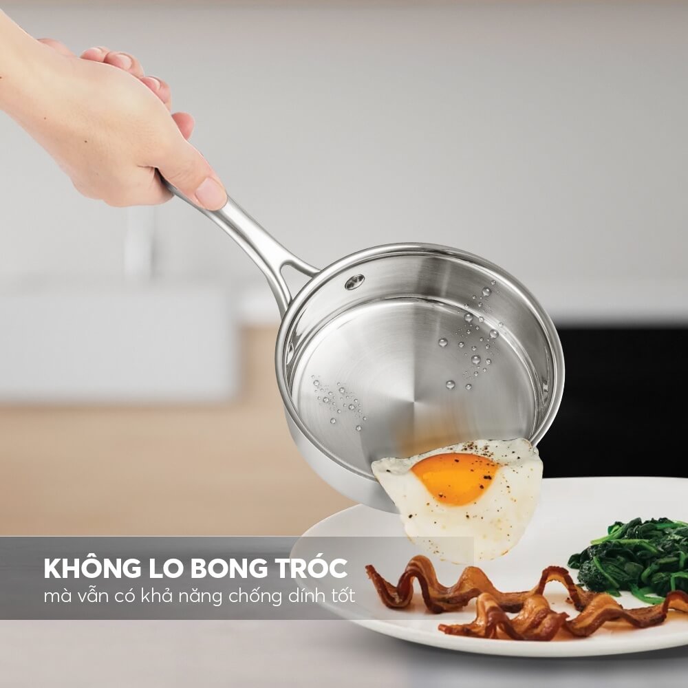 Chảo inox 3 lớp nguyên khối Elmich Trimax EL 3846OL16 size 16cm