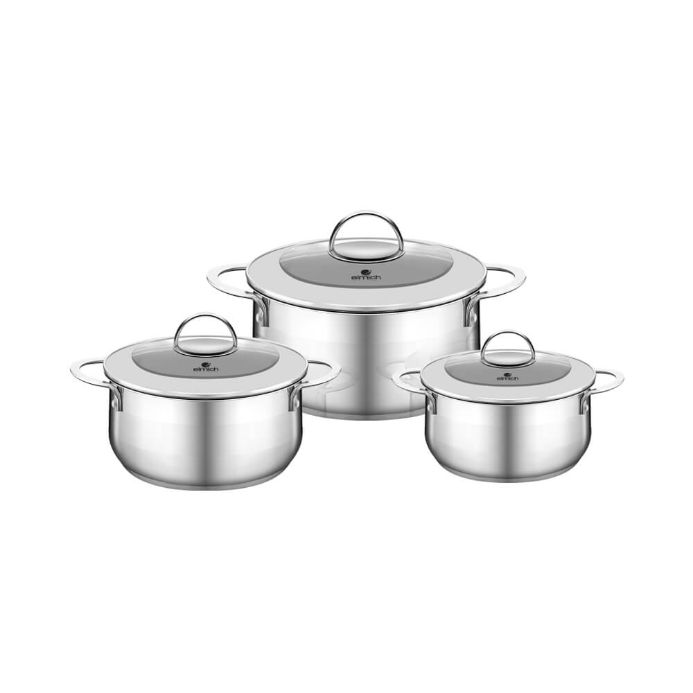 Bộ nồi 5 đáy Inox 304 Elmich Celestin EL 3978 size 18,20,22cm