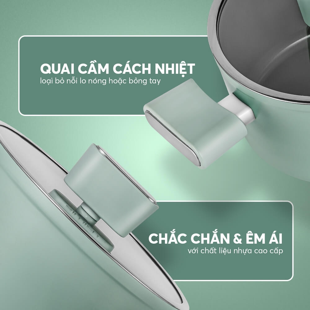 Nồi men sứ Elmich Hera II EL-5203SK18 size 18cm
