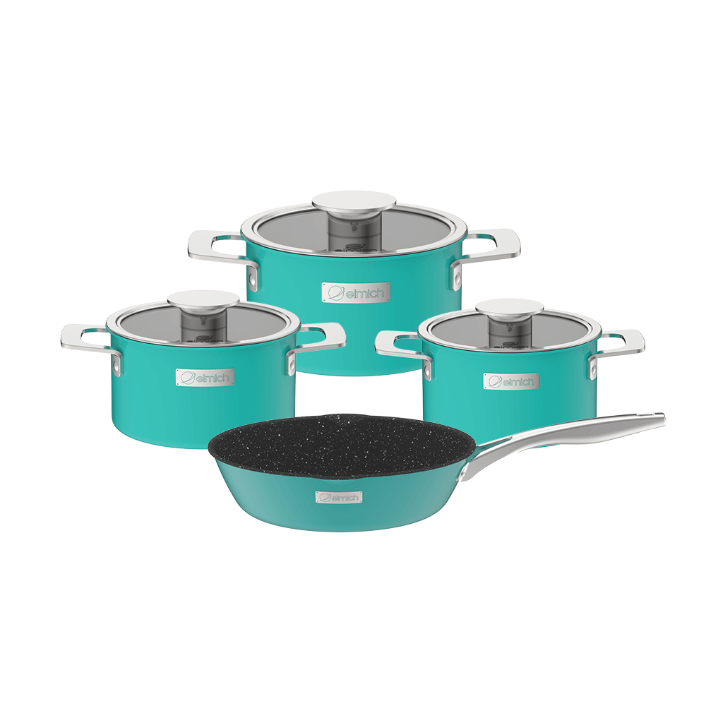 Bộ nồi Inox liền khối Elmich Hera EL-8136 size 16,18,22, chảo 24cm