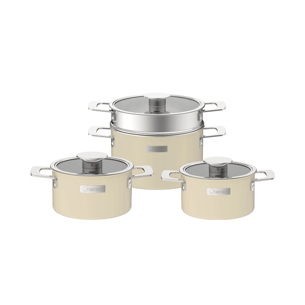 Bộ nồi Inox liền khối Elmich Hera EL-8232 size 16,20,22, xửng hấp 22cm