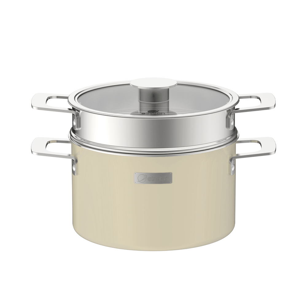 Bộ nồi Inox liền khối Elmich Hera EL-8234 size 18,nồi hấp 22 chảo 20,chảo 26cm