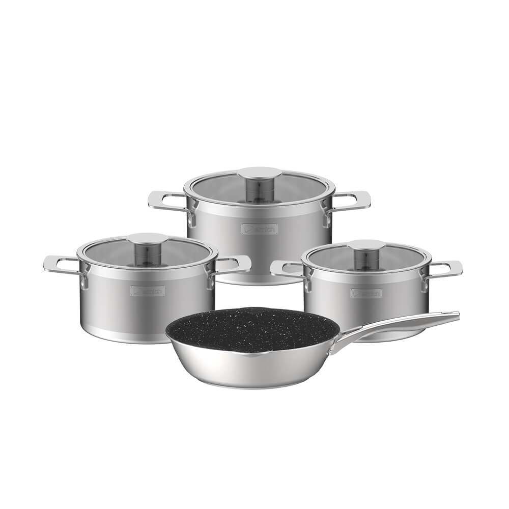 Bộ nồi Inox liền khối Elmich Hera EL 8267 size 18,20,26,chảo 26cm