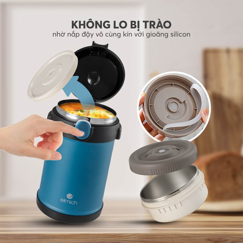 Hộp cơm giữ nhiệt inox 304 Elmich EL8303 dung tích 2L