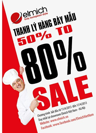 Thông báo Ngày bán hàng giảm giá tại Showroom Elmich Hà Nội