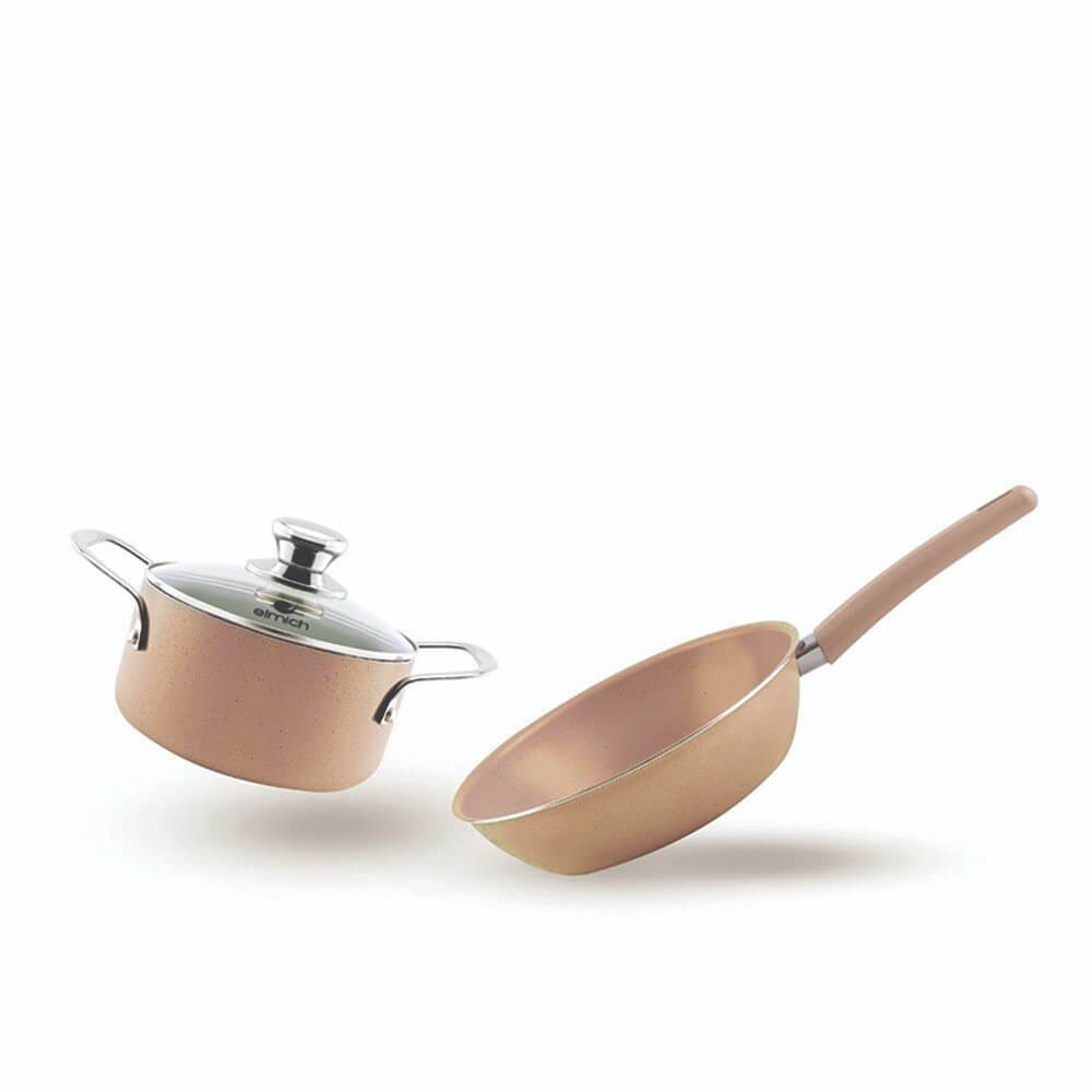 Bộ nồi chảo nhôm chống dính cao cấp EDA 1026 nồi 20,chảo 26cm