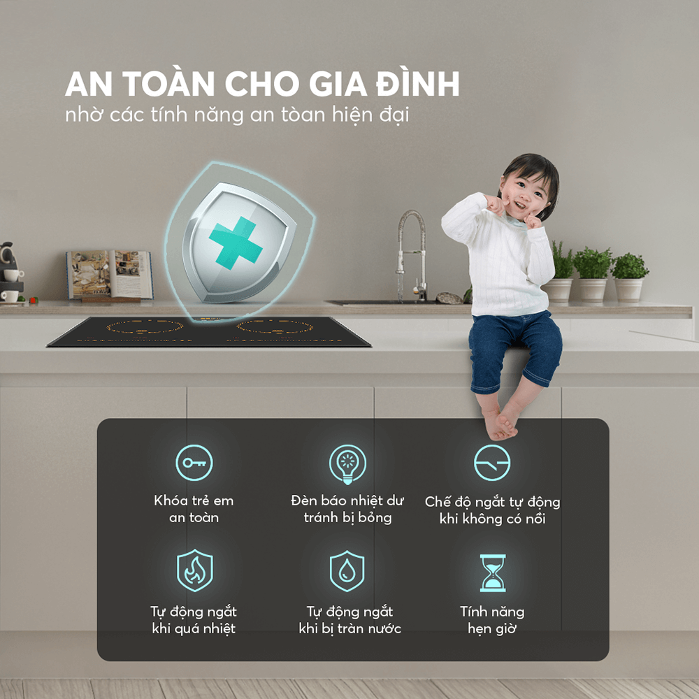 Bếp từ đôi Elmich ICE-3882