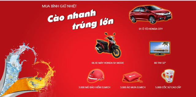 Chương trình khuyến mãi "Mua bình giữ nhiệt - Cào nhanh trúng lớn"