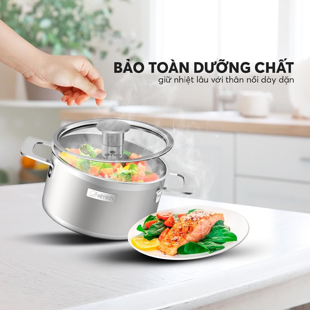 Nồi Inox liền khối Elmich Hera EL 8262 size 18cm