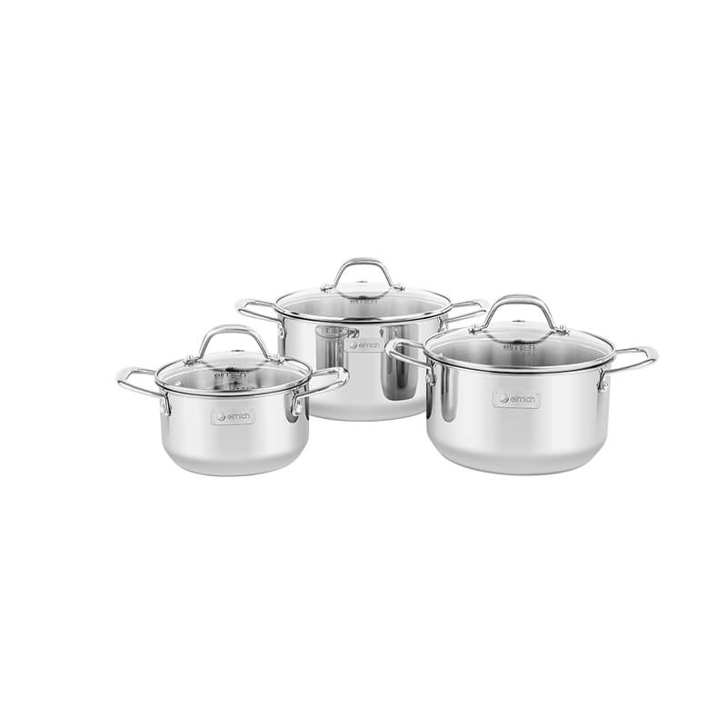 Bộ nồi inox liền khối Elmich EL-2131 size 16,20,22cm