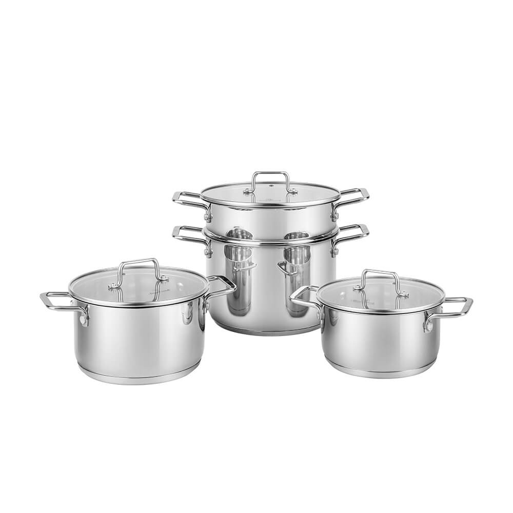 Bộ nồi Inox Smartcook SM – 2303M size 16,20,24 xửng hấp 3 tầng 20,22,24cm