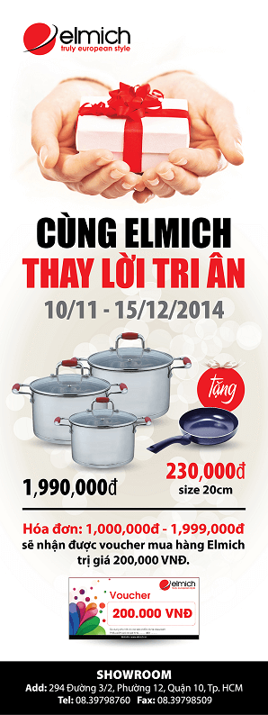 CTKM Showroom Miền Nam]Cùng Elmich Thay Lời Tri Ân