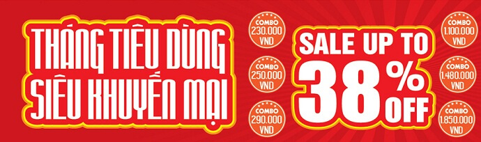 CTKM showroom tháng 8: “Tháng tiêu dùng siêu tiết kiệm- Sale up to 38% off”
