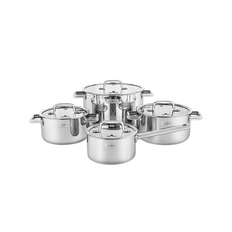 Bộ nồi inox liền khối Elmich Trimax ECO EL8005 size 18,20,26, quánh 16cm
