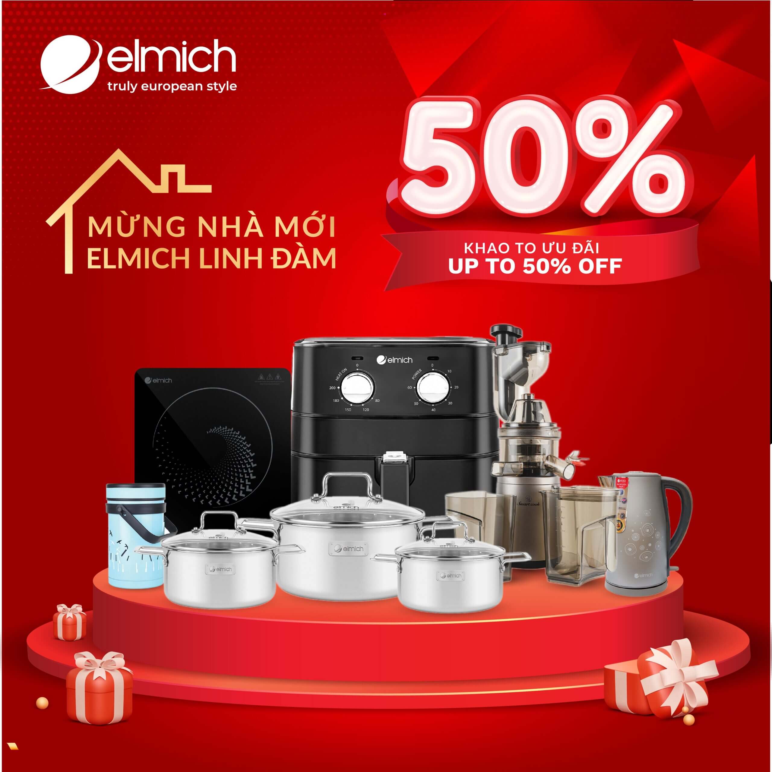 MỪNG ELMICH LINH ĐÀM CÓ NHÀ MỚI – KHAO TO NGẬP TRÀN ƯU ĐÃI VÀ QUÀ TẶNG LÊN TỚI 50 %+++