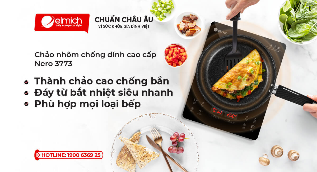 CHẢO NHÔM CHỐNG DÍNH NERO 3773 “GIÚP VIỆC” TẬN TÂM CHO MỌI BỮA CƠM NHÀ