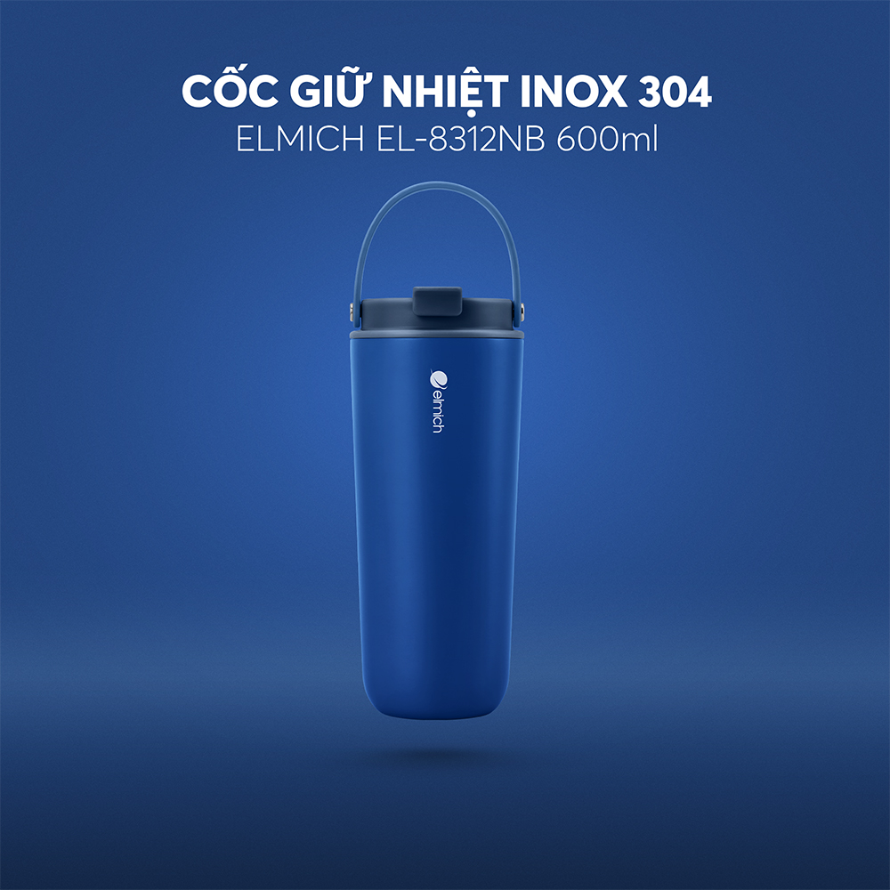 Cốc giữ nhiệt inox 304 Elmich EL8312NB dung tích 600ml