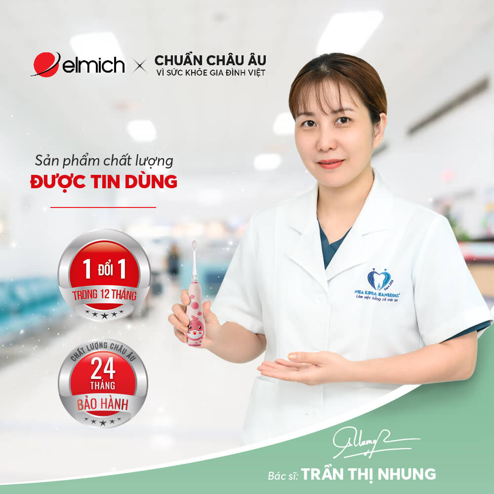 Bàn chải đánh răng điện trẻ em Elmich Procare TBE-8455PK 11 The 8455pk Profile 01