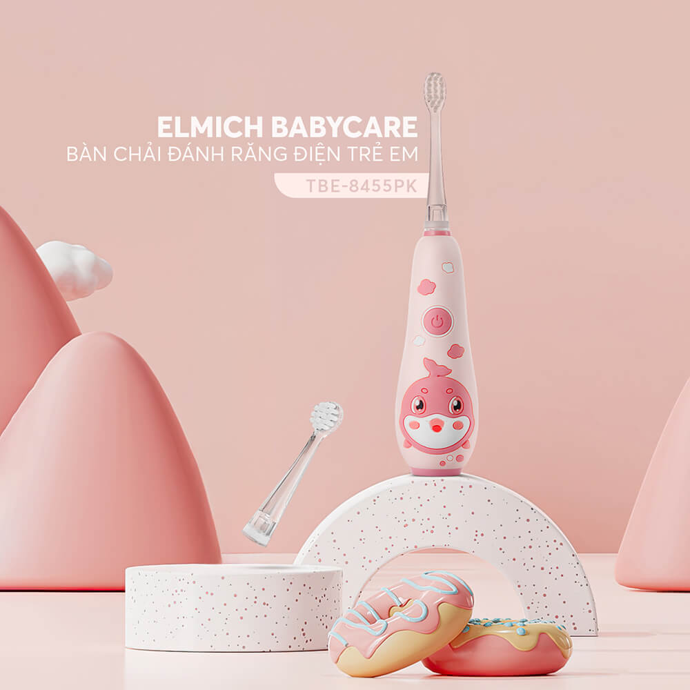 Bàn chải đánh răng điện trẻ em Elmich Procare TBE-8455PK 1 The 8455pk Profile 02