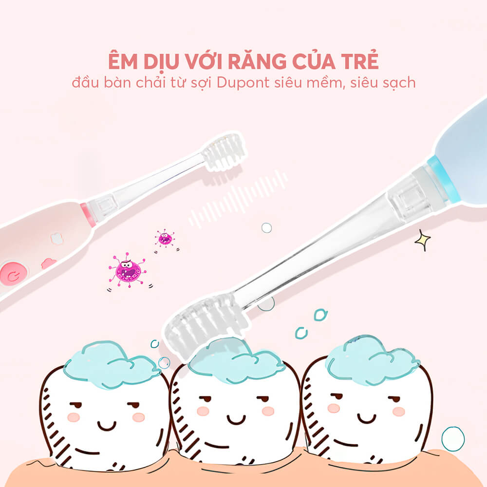 Bàn chải đánh răng điện trẻ em Elmich Procare TBE-8455PK 4 The 8455pk Profile 05