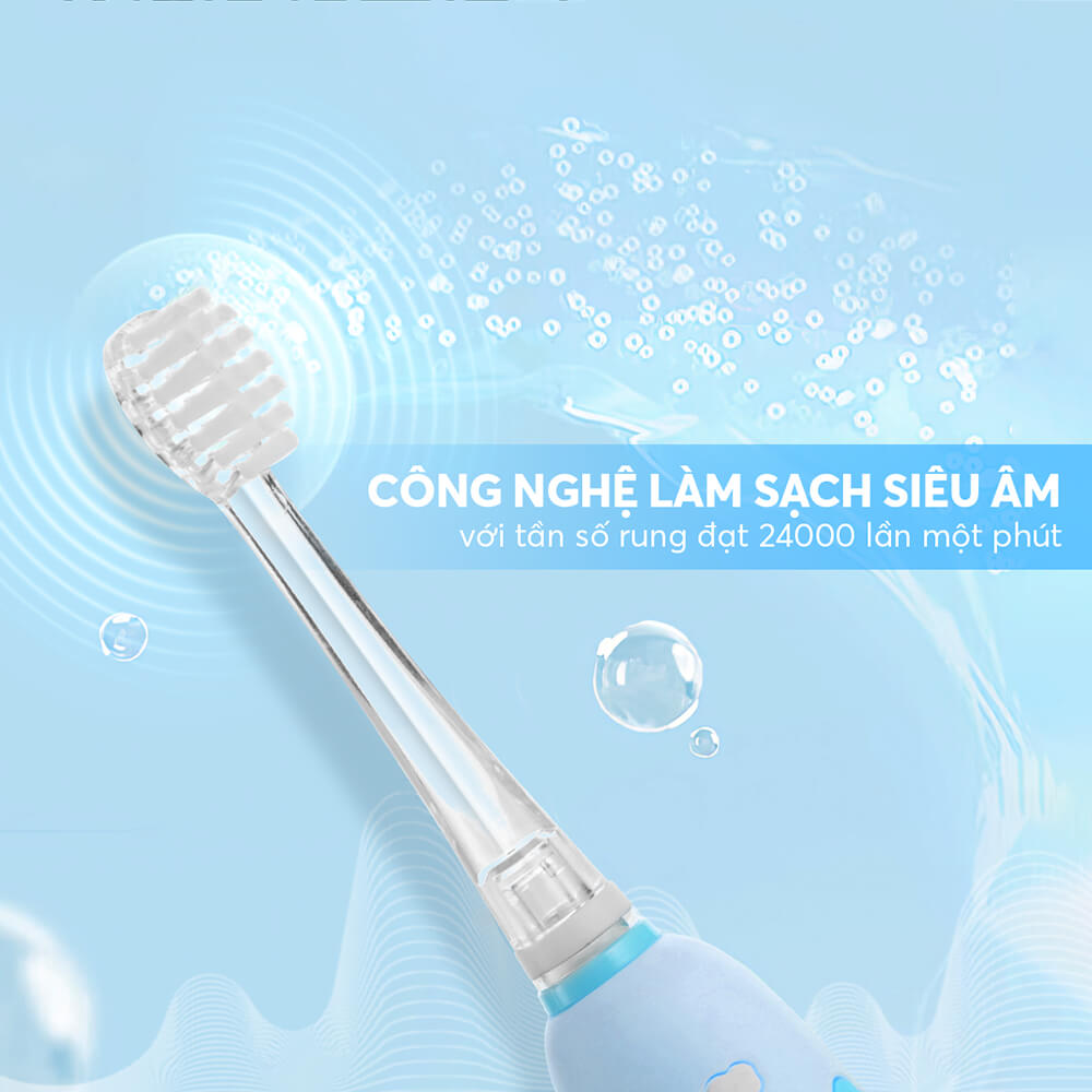 Bàn chải đánh răng điện trẻ em Elmich Procare TBE-8455PK 5 The 8455pk Profile 06