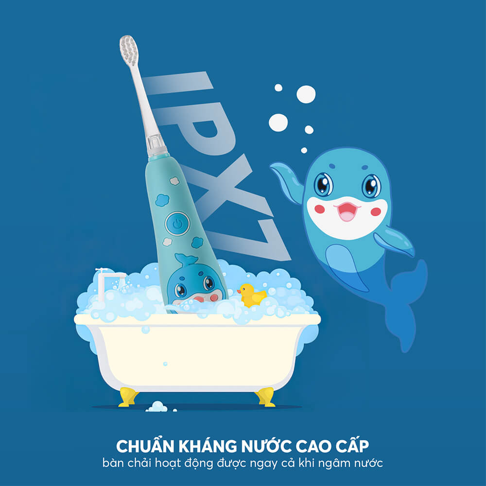 Bàn chải đánh răng điện trẻ em Elmich Procare TBE-8455PK 7 The 8455pk Profile 08