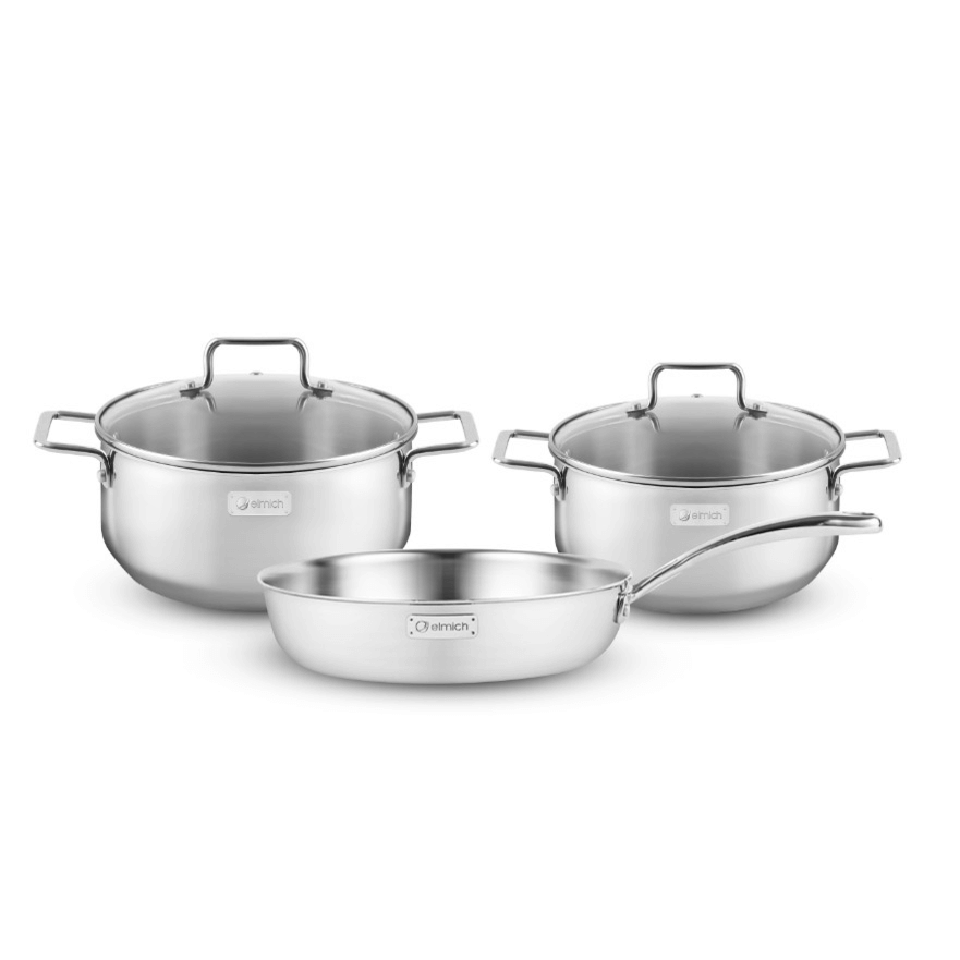 Bộ nồi inox liền khối Elmich Trimax XR EDA-1023 size 20,24 chảo 26cm