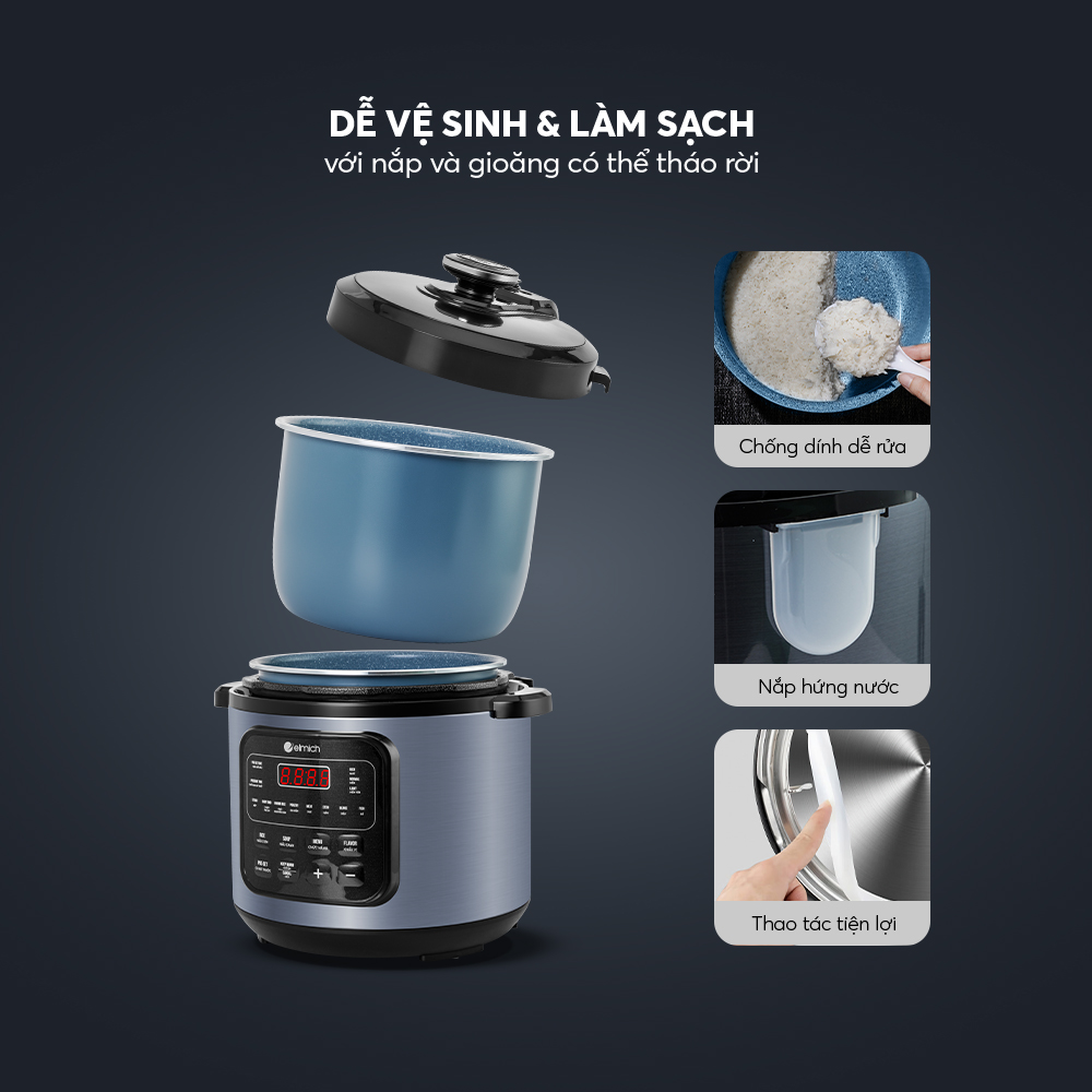 Nồi áp suất điện tử Elmich PCE-8571 7 Pce 8571 Profile 14