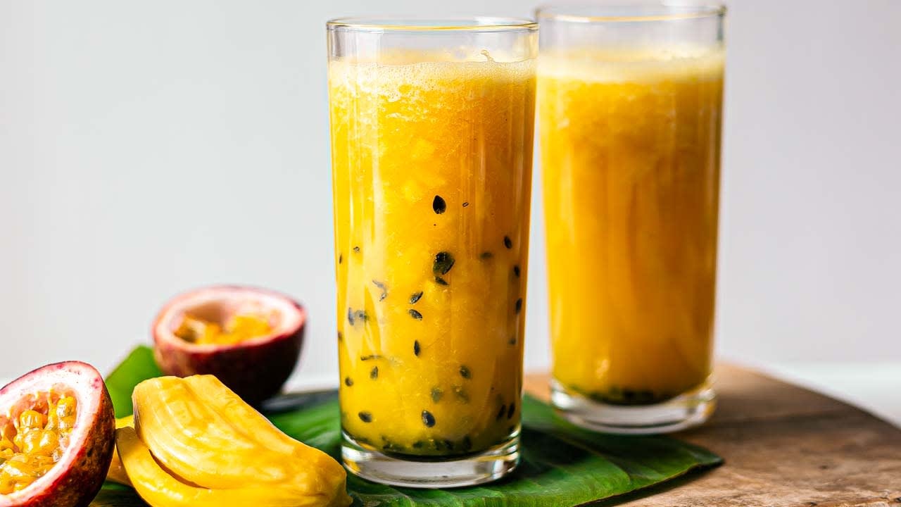 Sinh tố chanh leo mix mít Sinh tố chanh leo mix mít